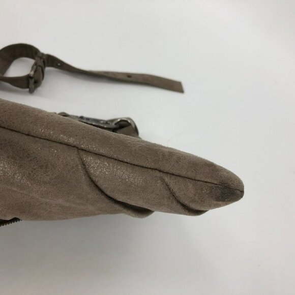 Matt & Nat taupe fabric envelope shoulder bag zipper detail  recycled materials - Picture 9 of 15